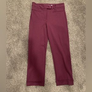 Betabrand Crop Lite Dress Pants Yoga Vineyard Herringbone Medium